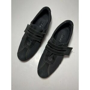 𝅺STRICTLY Comfort Walking Athletic Shoes Black Suede Rubber Sole 8.5M Casual